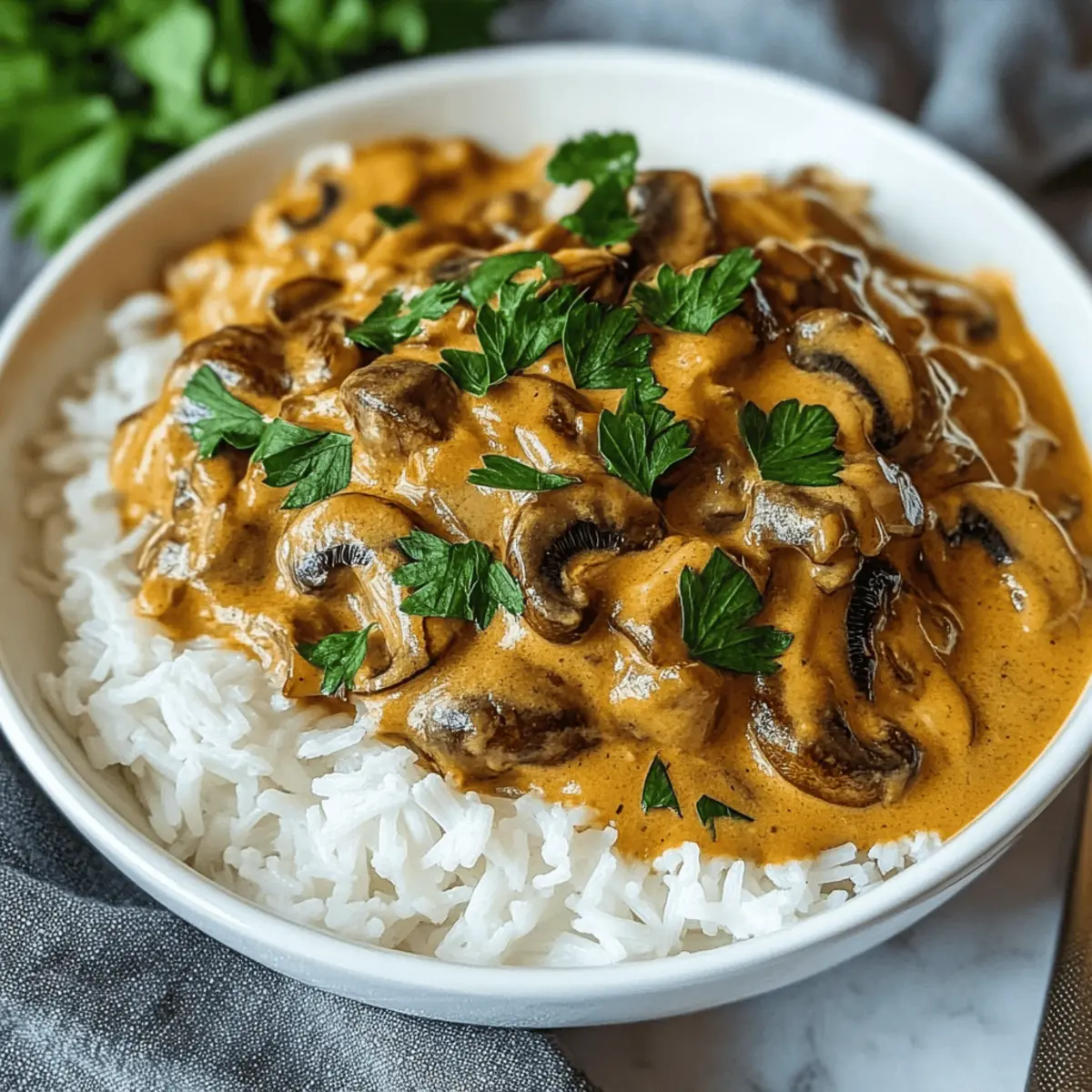 Vegan Mushroom Stroganoff