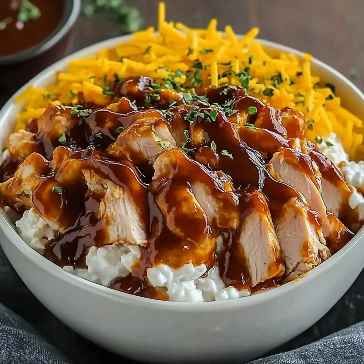 Cottage Cheese BBQ Chicken Bowl