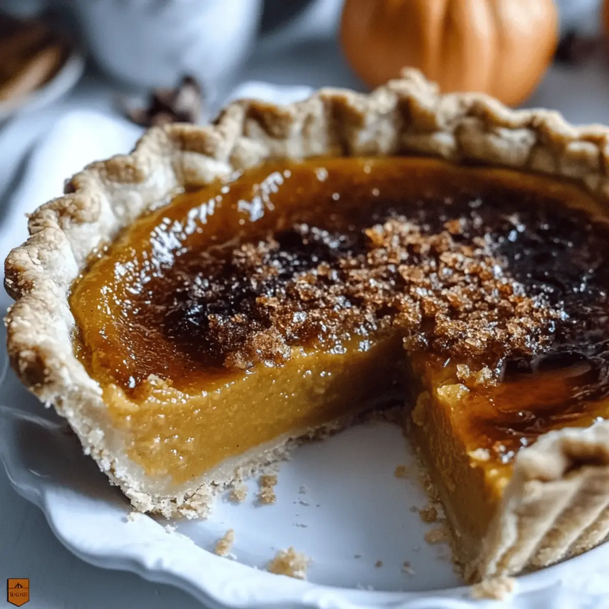 Bourbon Brûlée Pumpkin Pie