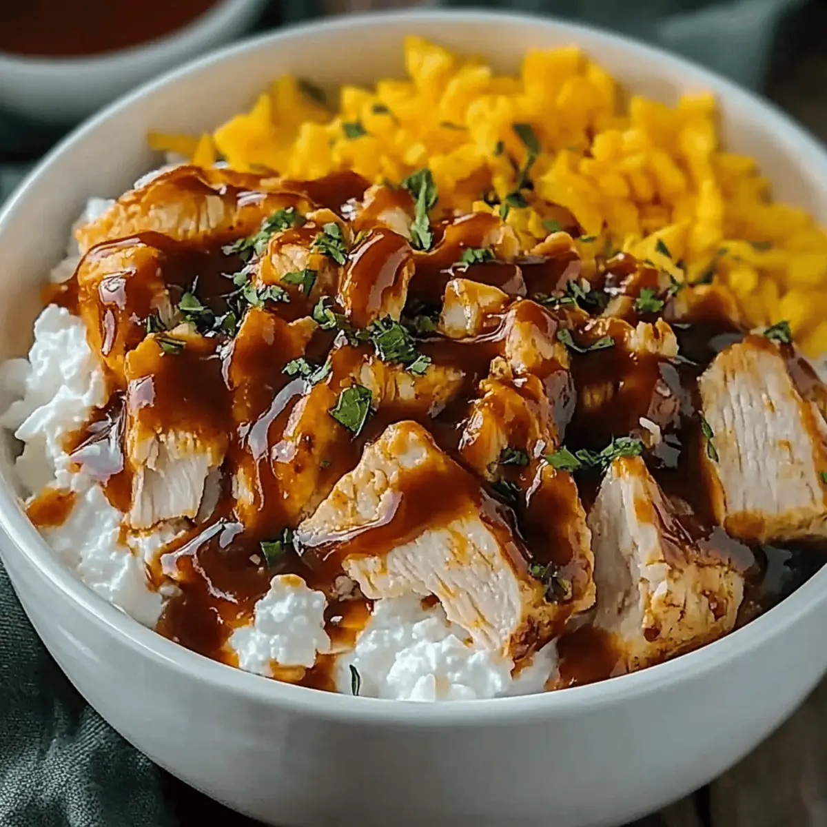 Cottage Cheese BBQ Chicken Bowl