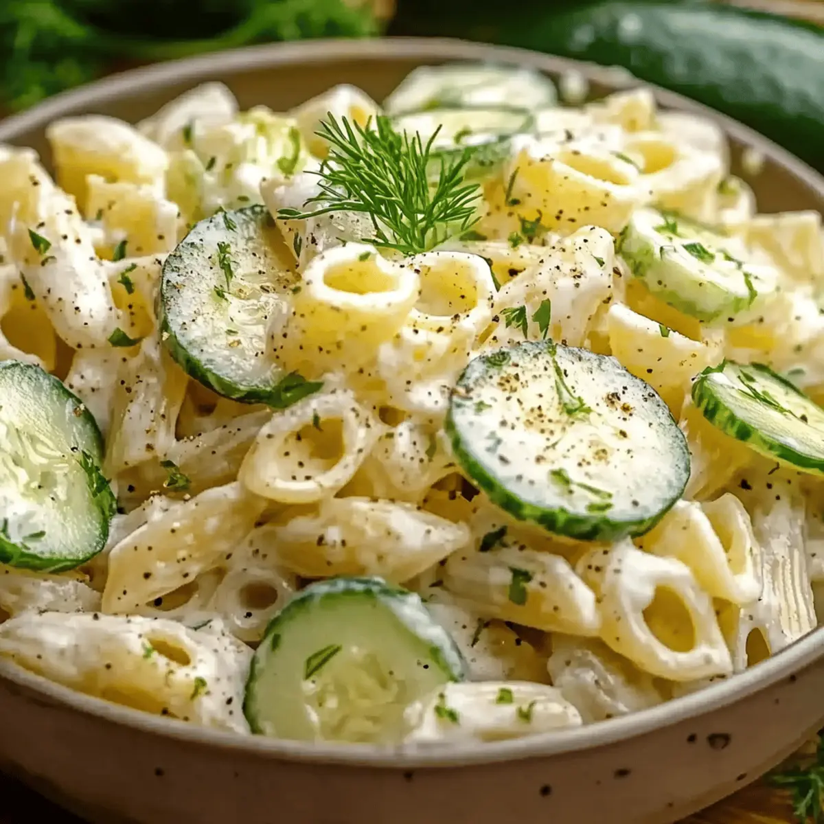 Cucumber Pasta Salad
