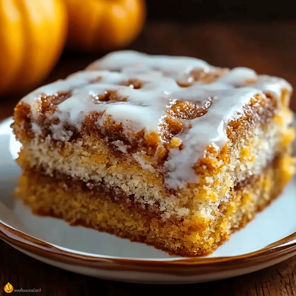 Pumpkin Honey Bun Cake