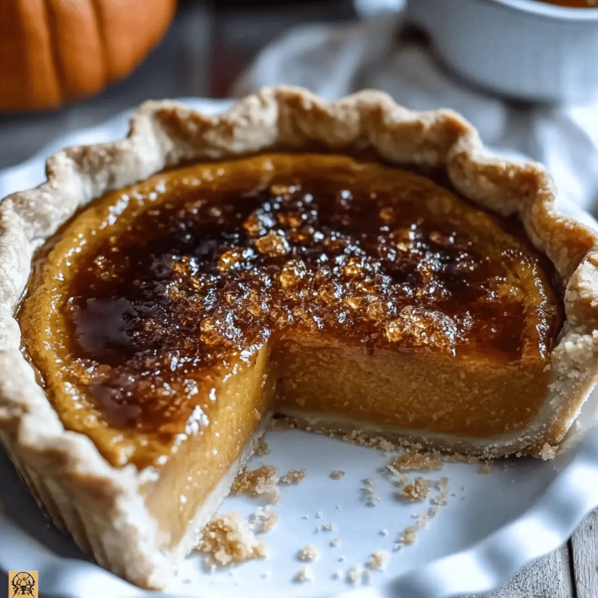 Bourbon Brûlée Pumpkin Pie