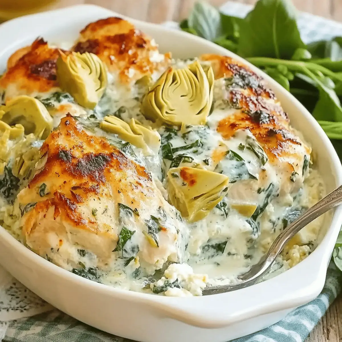 Artichoke Chicken with Cottage Cheese