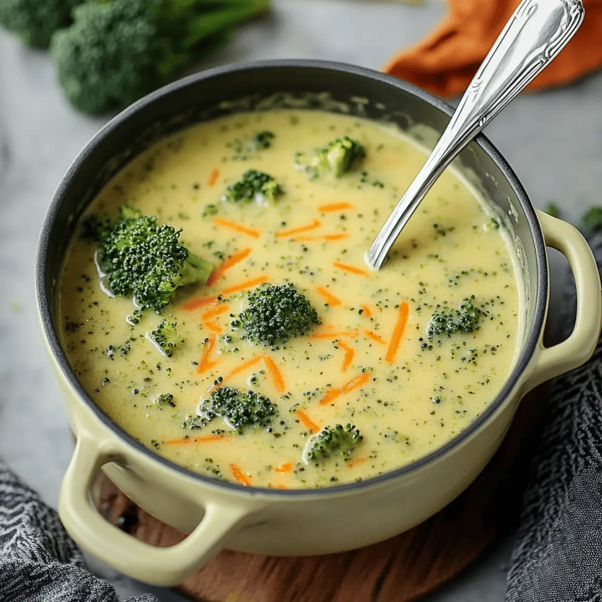 High Protein Broccoli Cheddar Soup