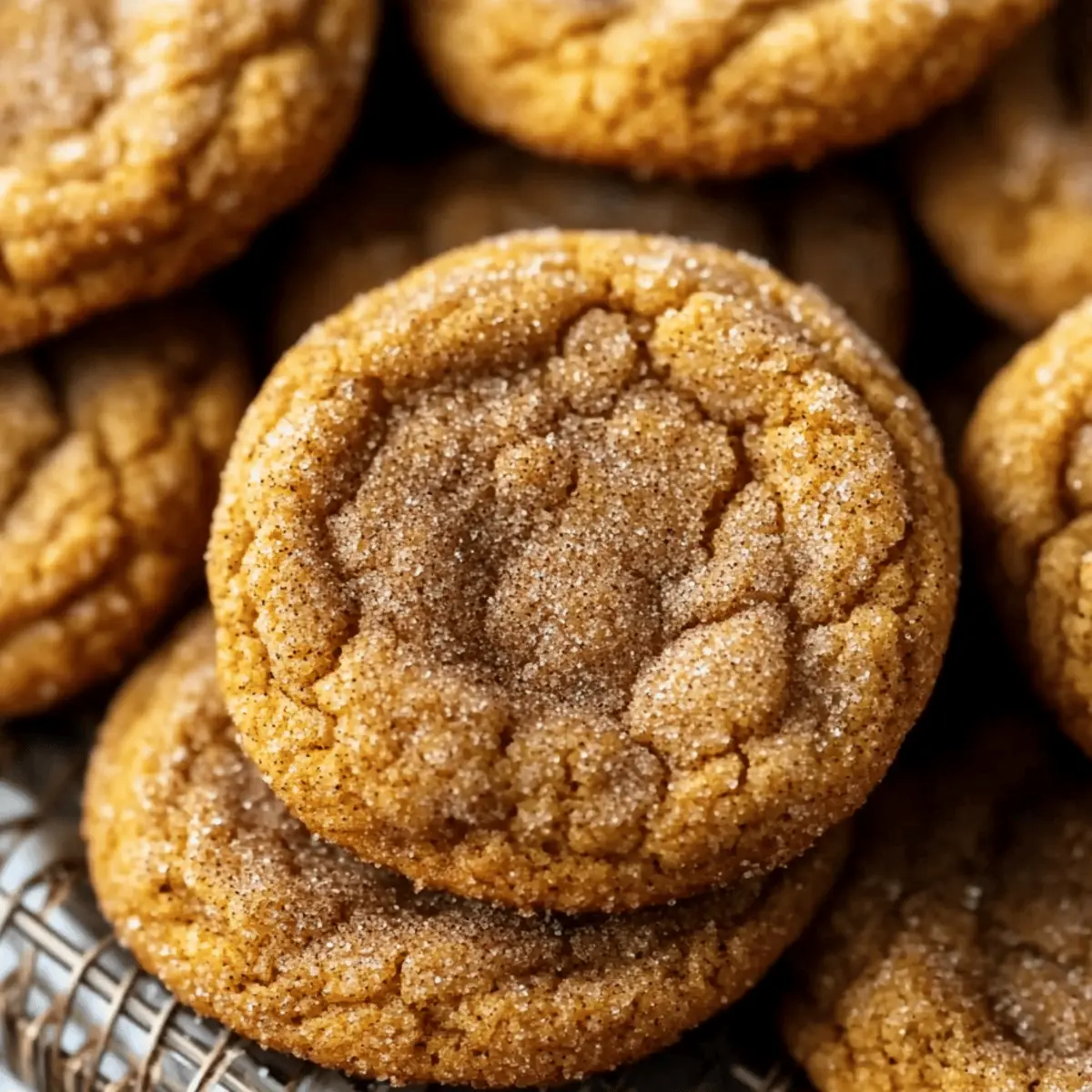 Chewy Pumpkin Snickerdoodle Cookies