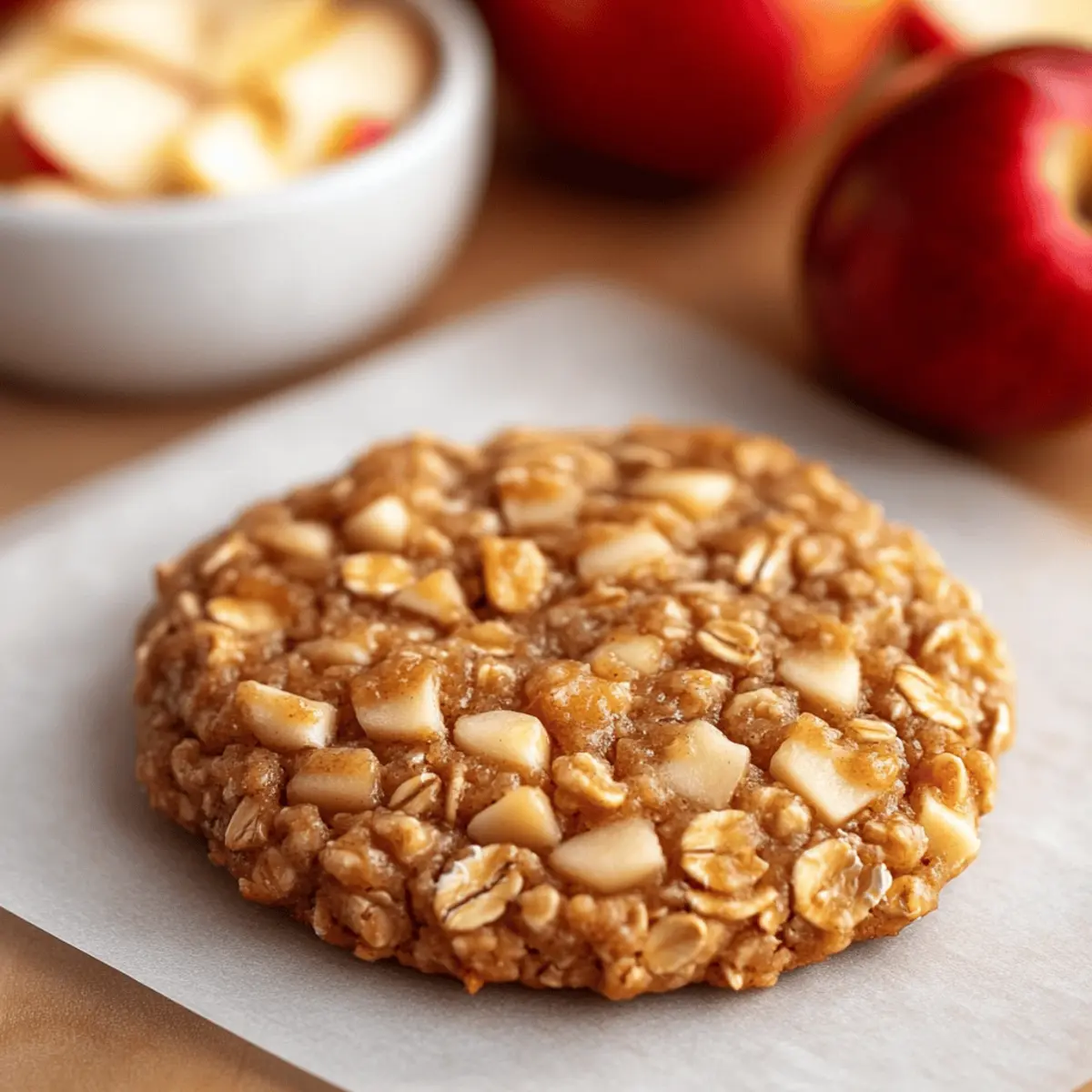 Healthy Apple Pie Oatmeal Cookies