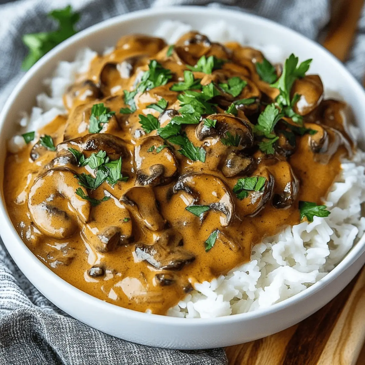 Vegan Mushroom Stroganoff