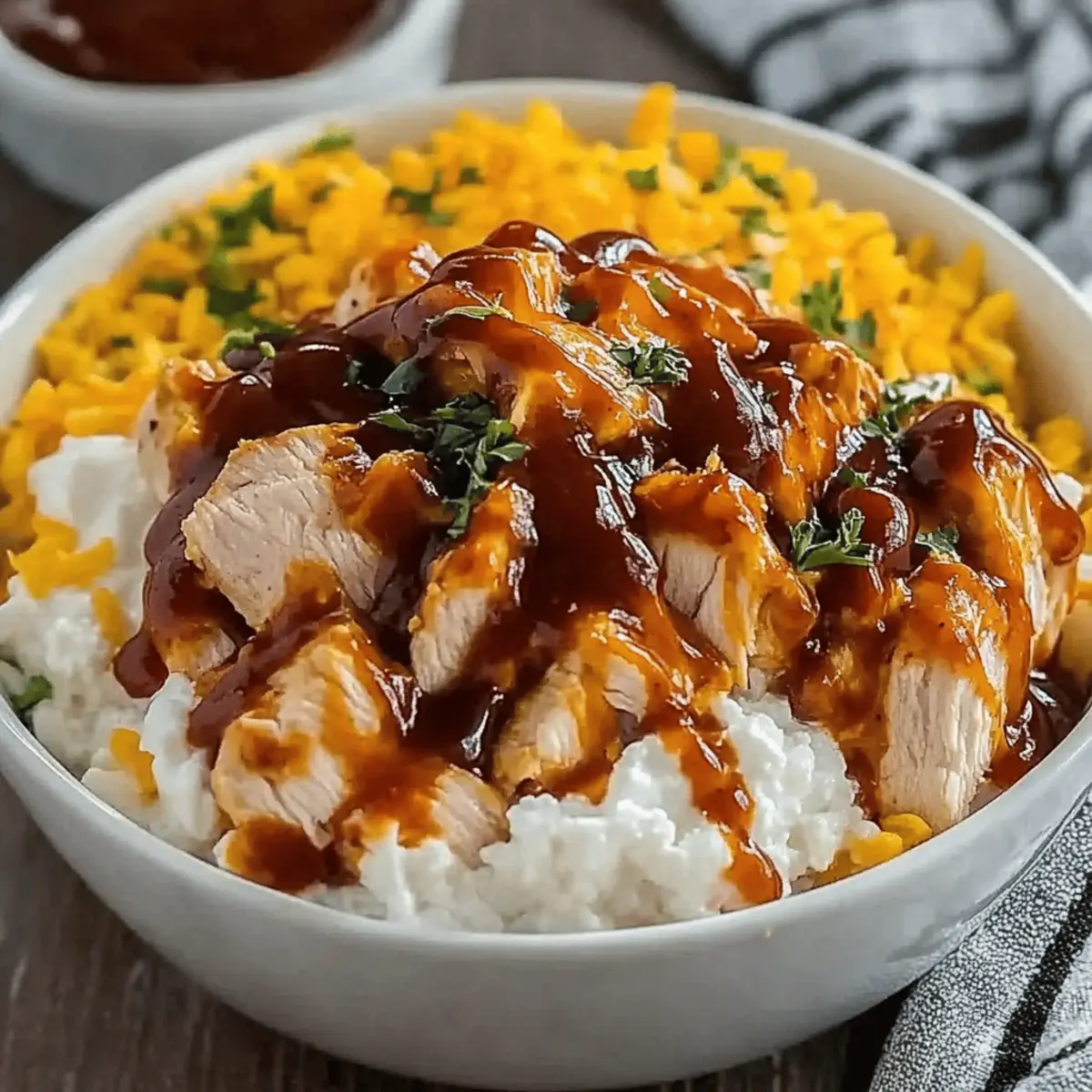 Cottage Cheese BBQ Chicken Bowl