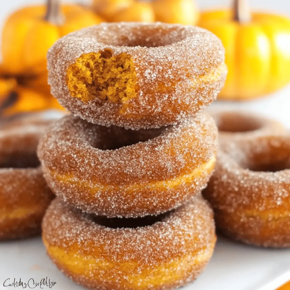 Pumpkin Cinnamon Sugar Donuts
