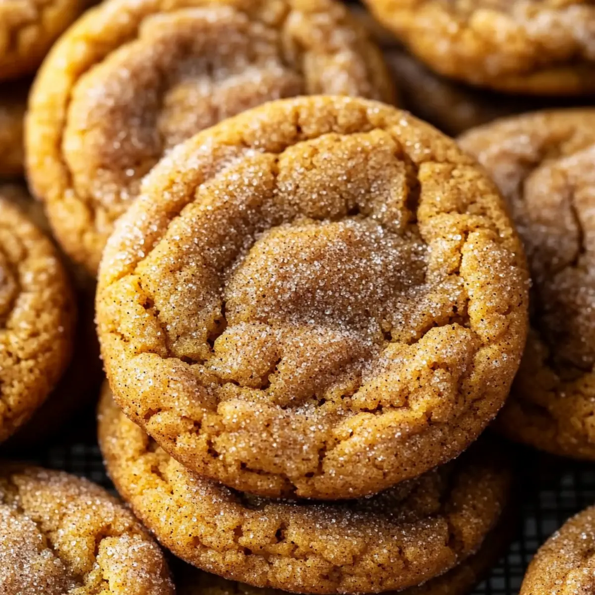 Chewy Pumpkin Snickerdoodle Cookies