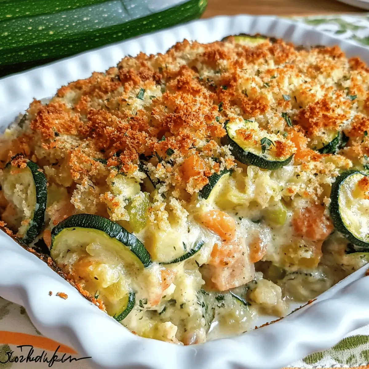 Zucchini Casserole with Stuffing Mix