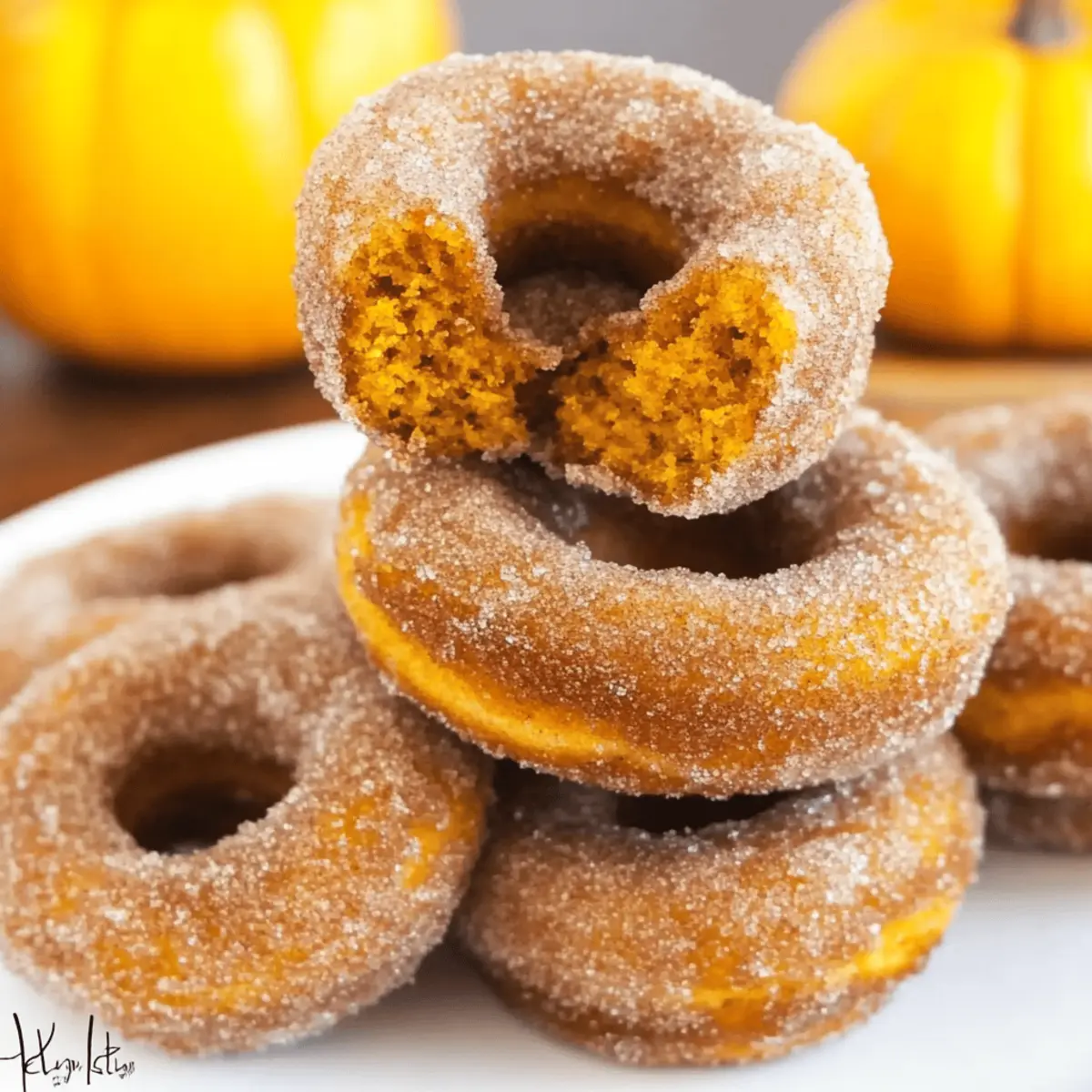 Pumpkin Cinnamon Sugar Donuts
