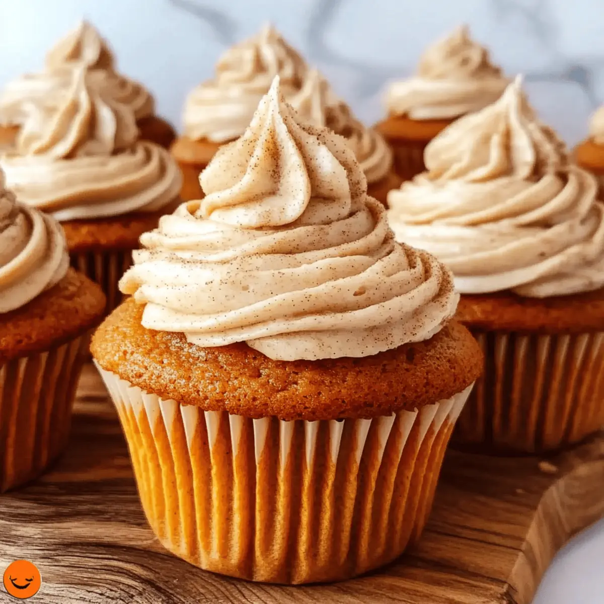 Pumpkin Cupcakes with Cinnamon Cream Cheese Frosting