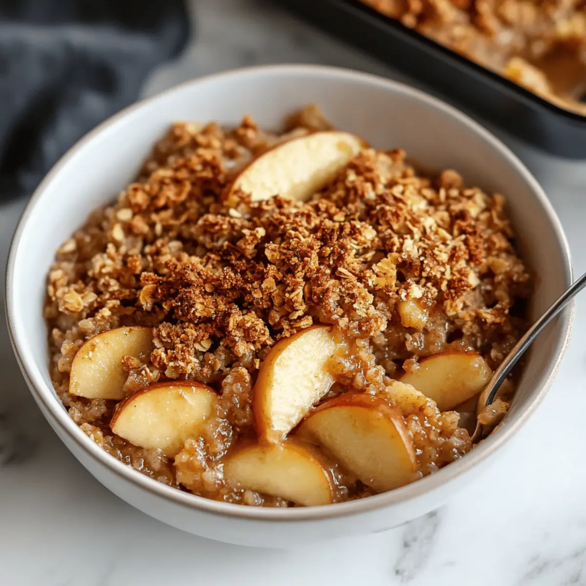 Healthy Breakfast Apple Crumble