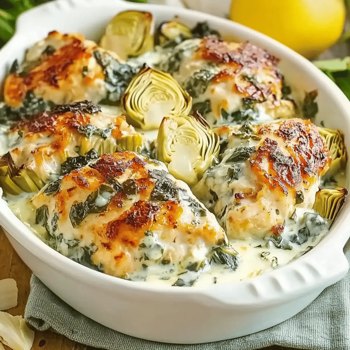 Artichoke Chicken with Cottage Cheese
