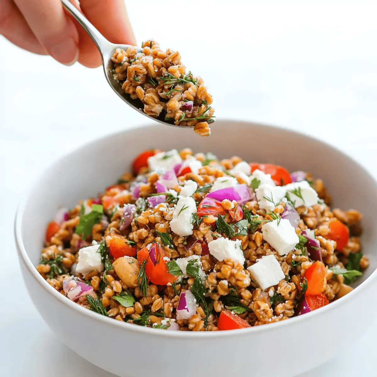 Farro Greek Salad with Feta and Dill
