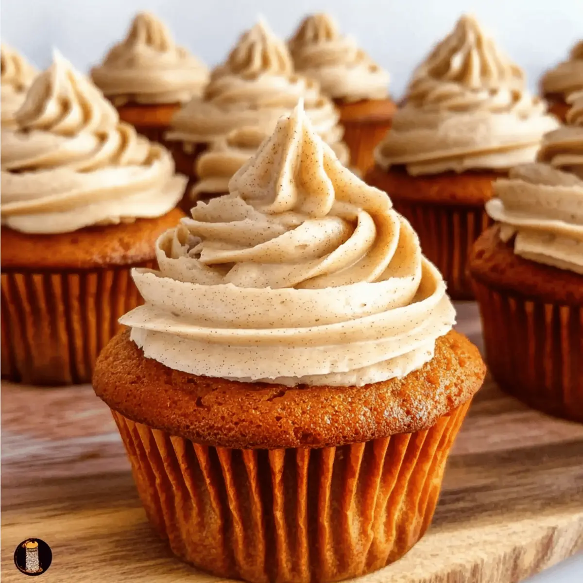 Pumpkin Cupcakes with Cinnamon Cream Cheese Frosting