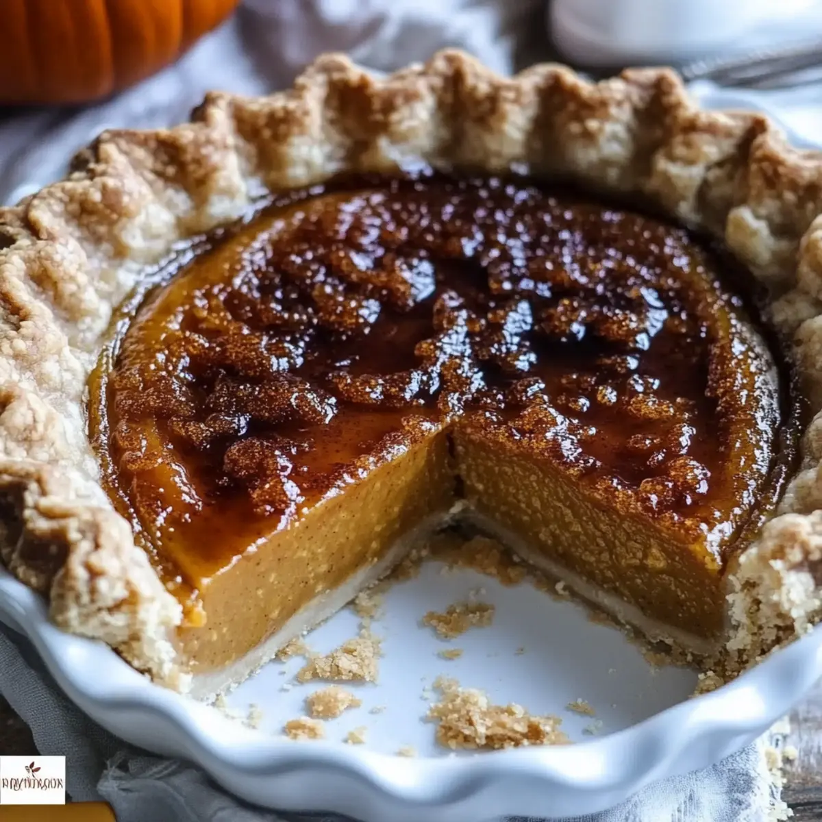 Bourbon Brûlée Pumpkin Pie