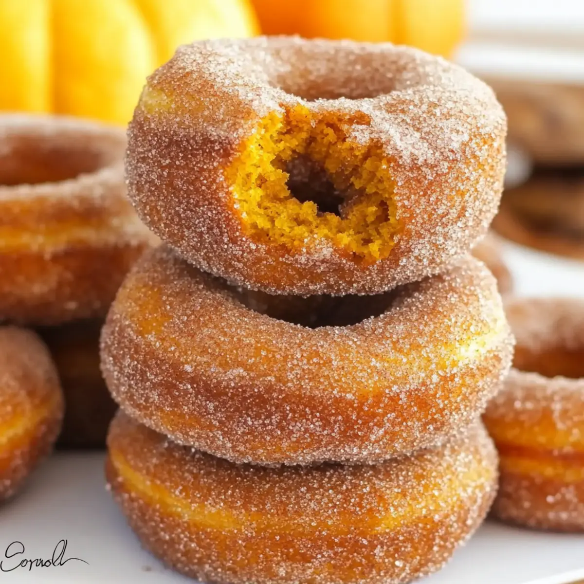 Pumpkin Cinnamon Sugar Donuts