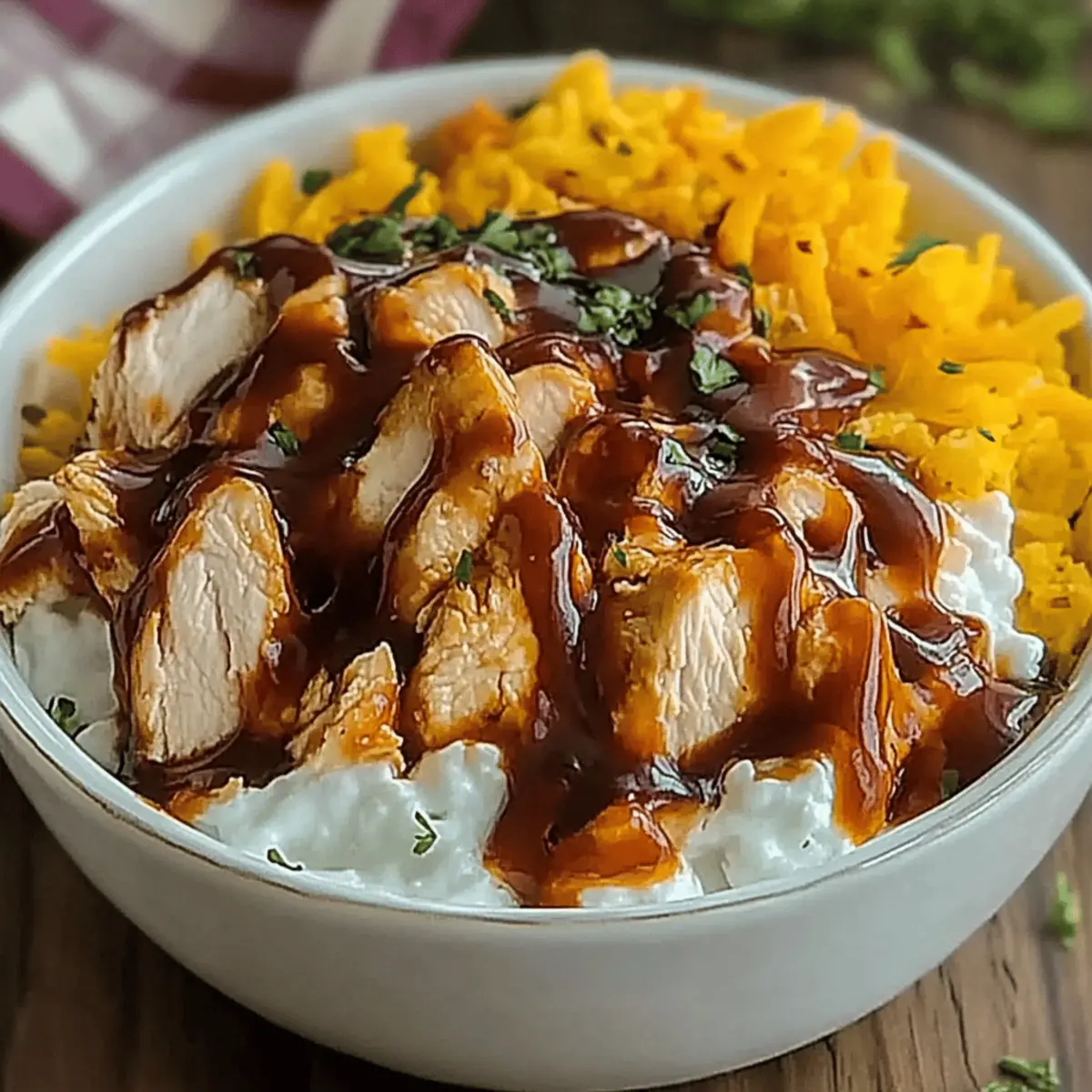 Cottage Cheese BBQ Chicken Bowl