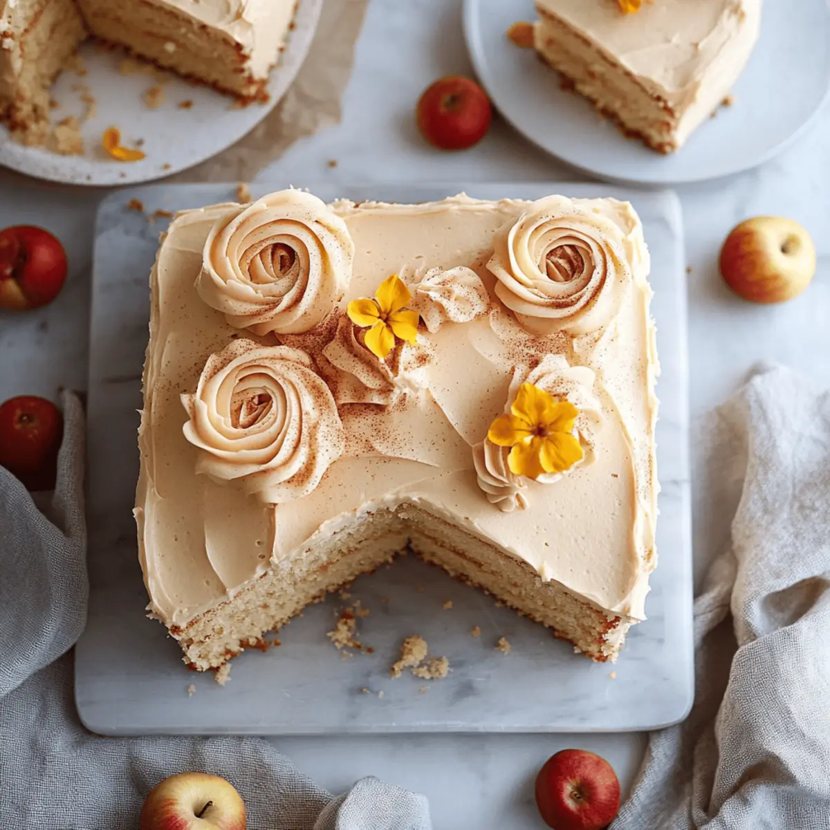 Apple Cake with Cinnamon Cream Cheese Frosting