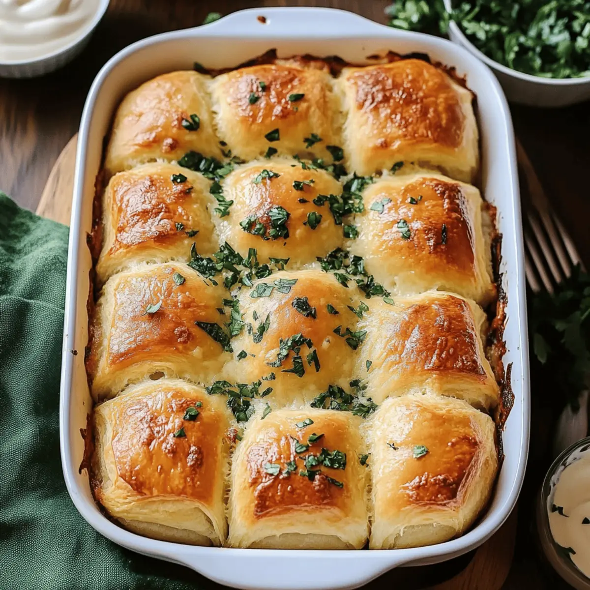 Cheesy Chicken Crescent Roll Bake