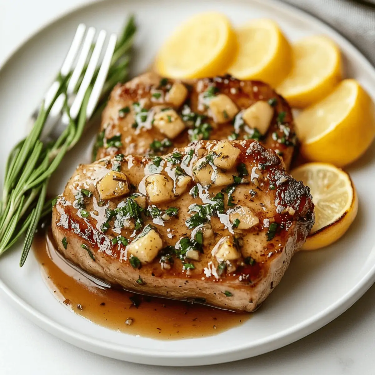 Rosemary Garlic Butter Pork Chops