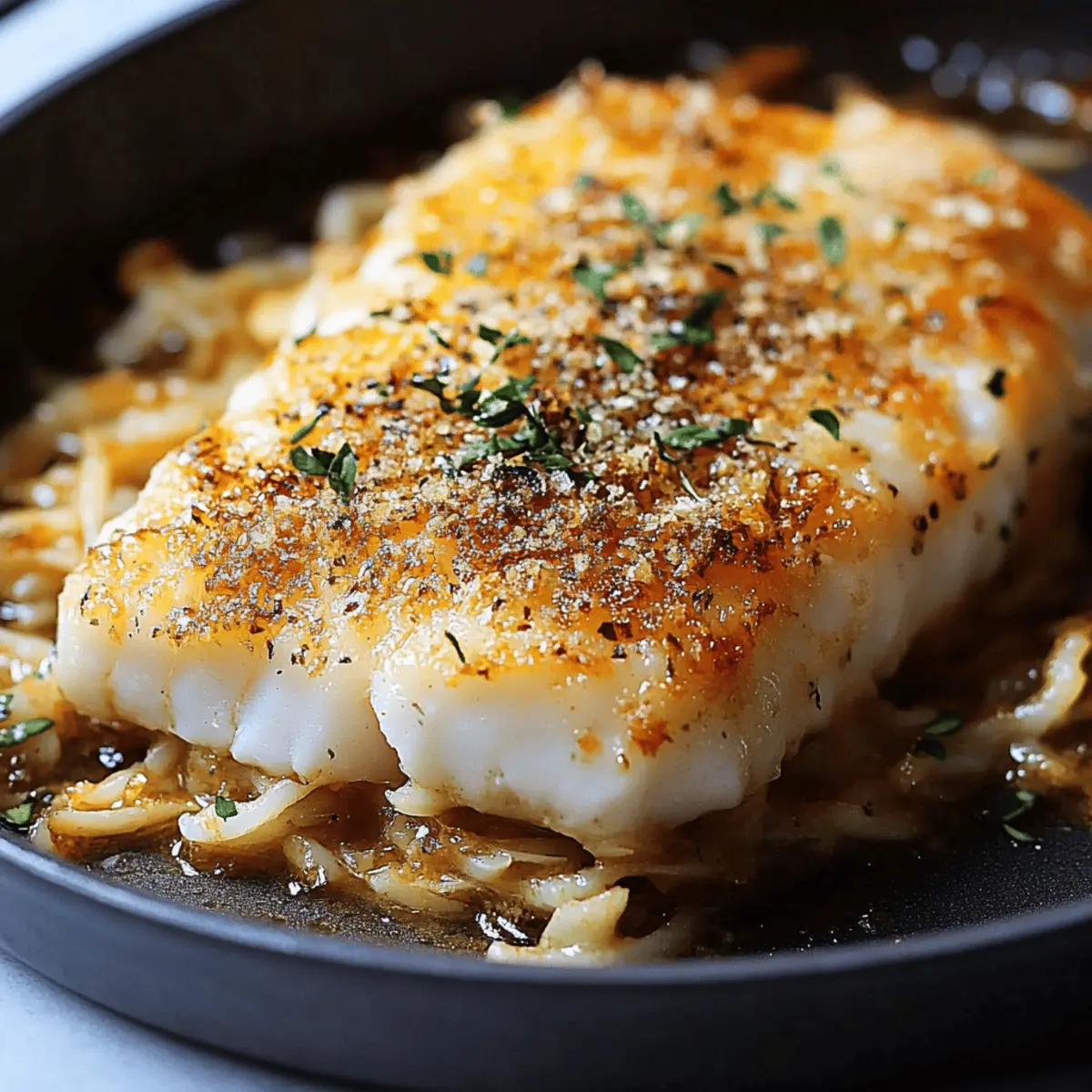 Boston Baked Cod in Wine and Lemon Sauce