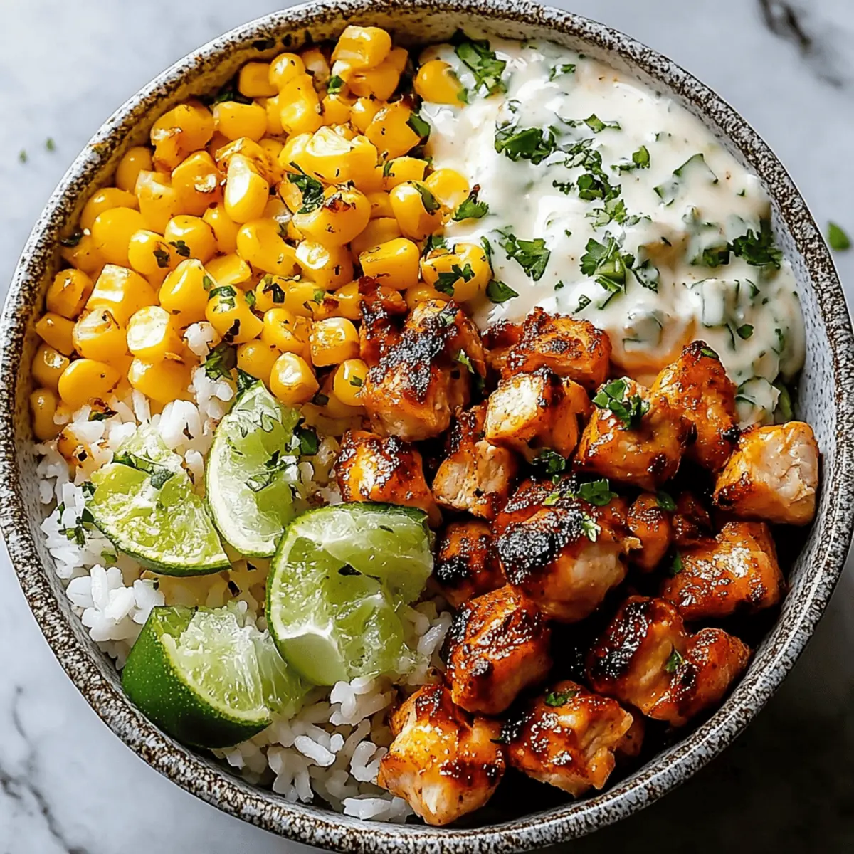 Street Corn Chicken Rice Bowl