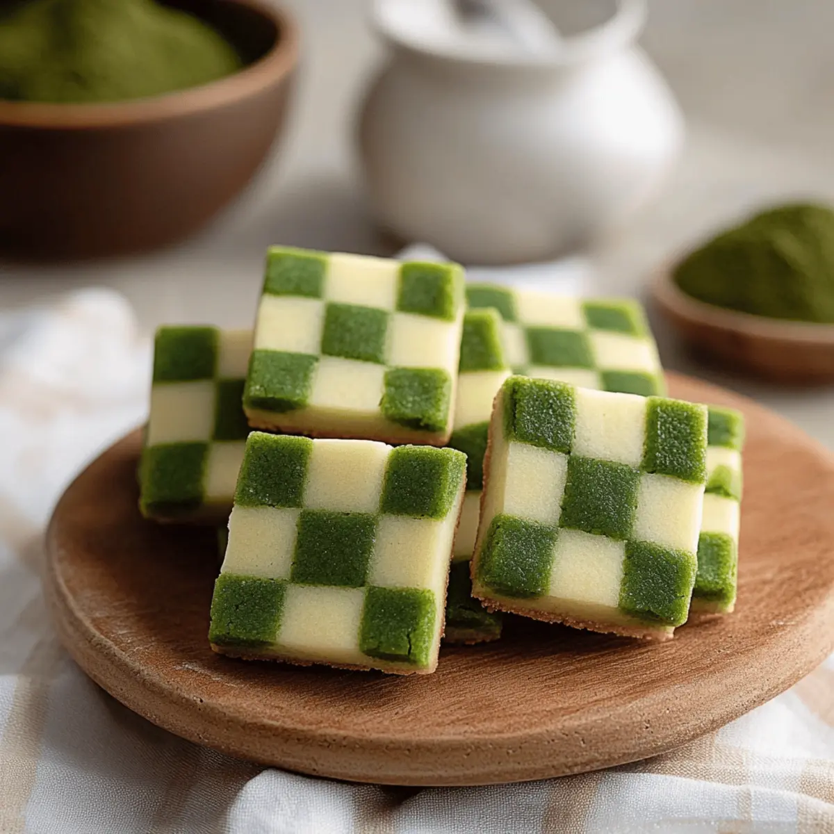 Matcha Checkerboard Cookies