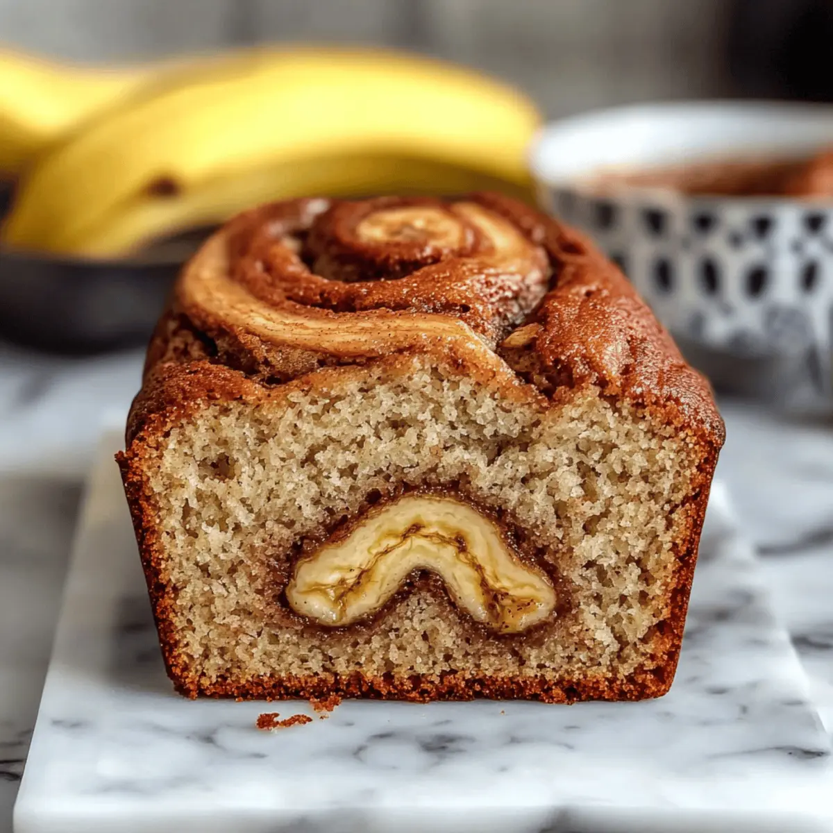 Cinnamon Swirled Banana Bread