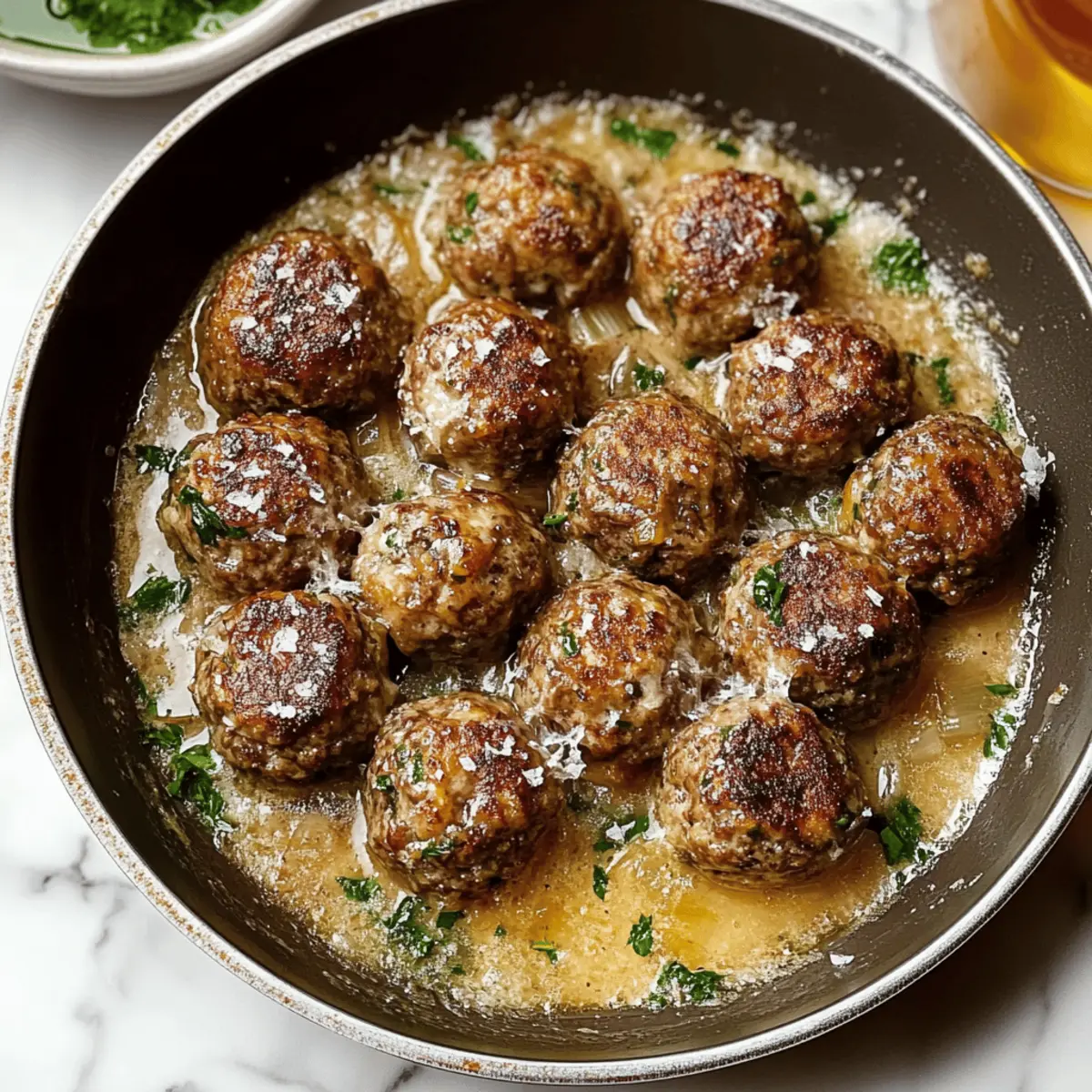 French Onion Meatballs