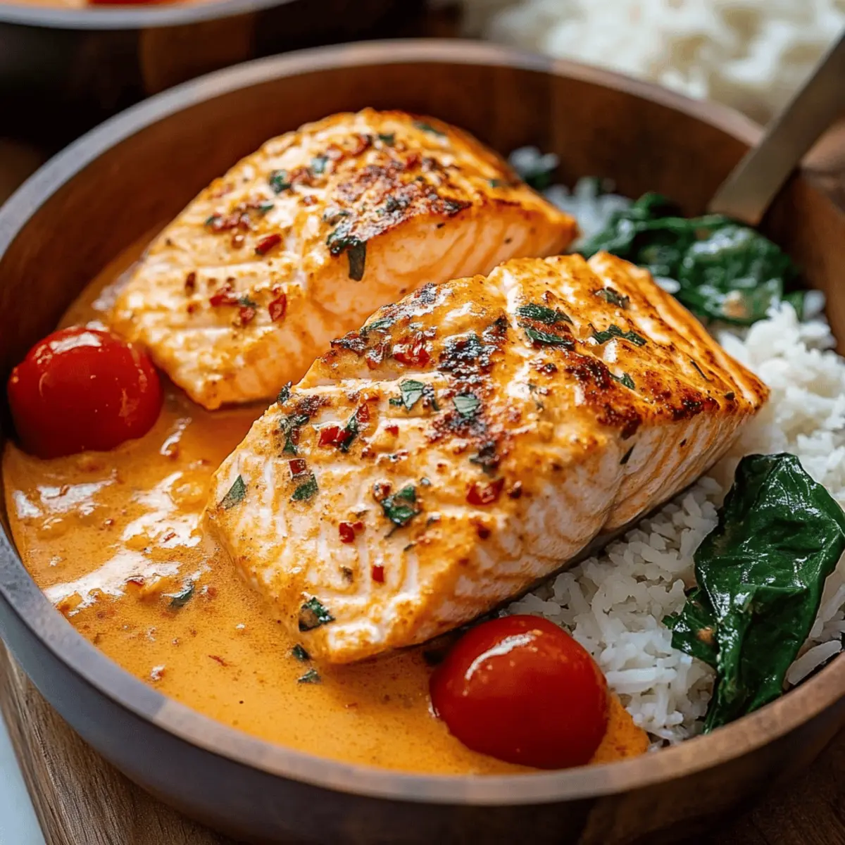 Creamy Roasted Red Pepper Salmon