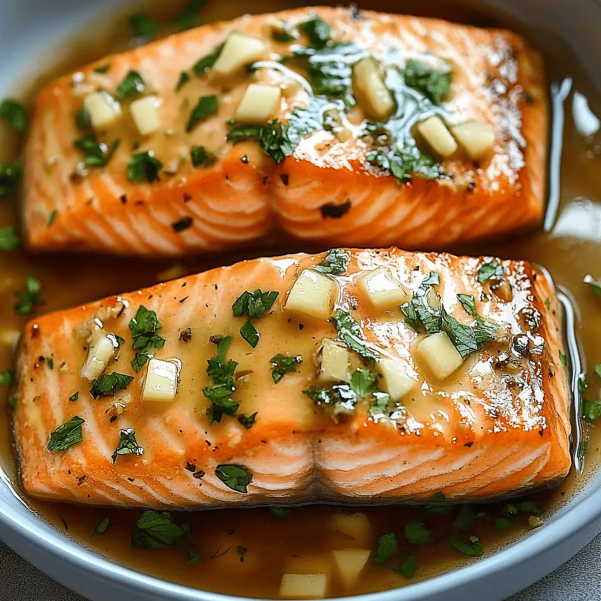 Garlic Butter Salmon with Lemon and Parsley