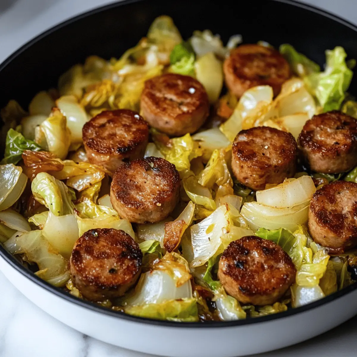 Fried Cabbage with Sausage