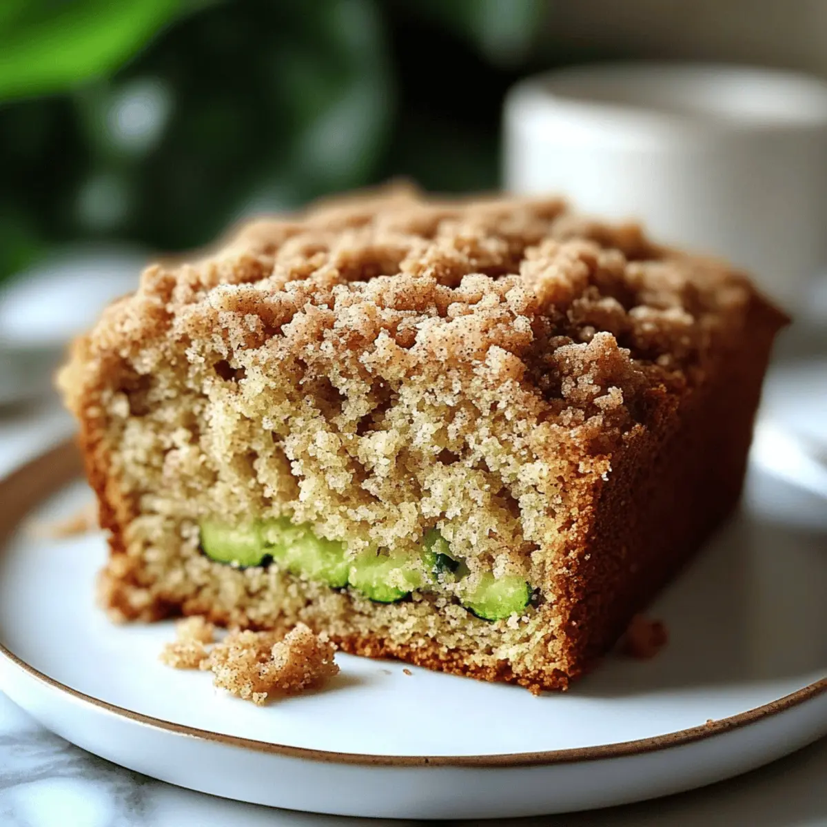 Cinnamon Streusel Topped Zucchini Bread