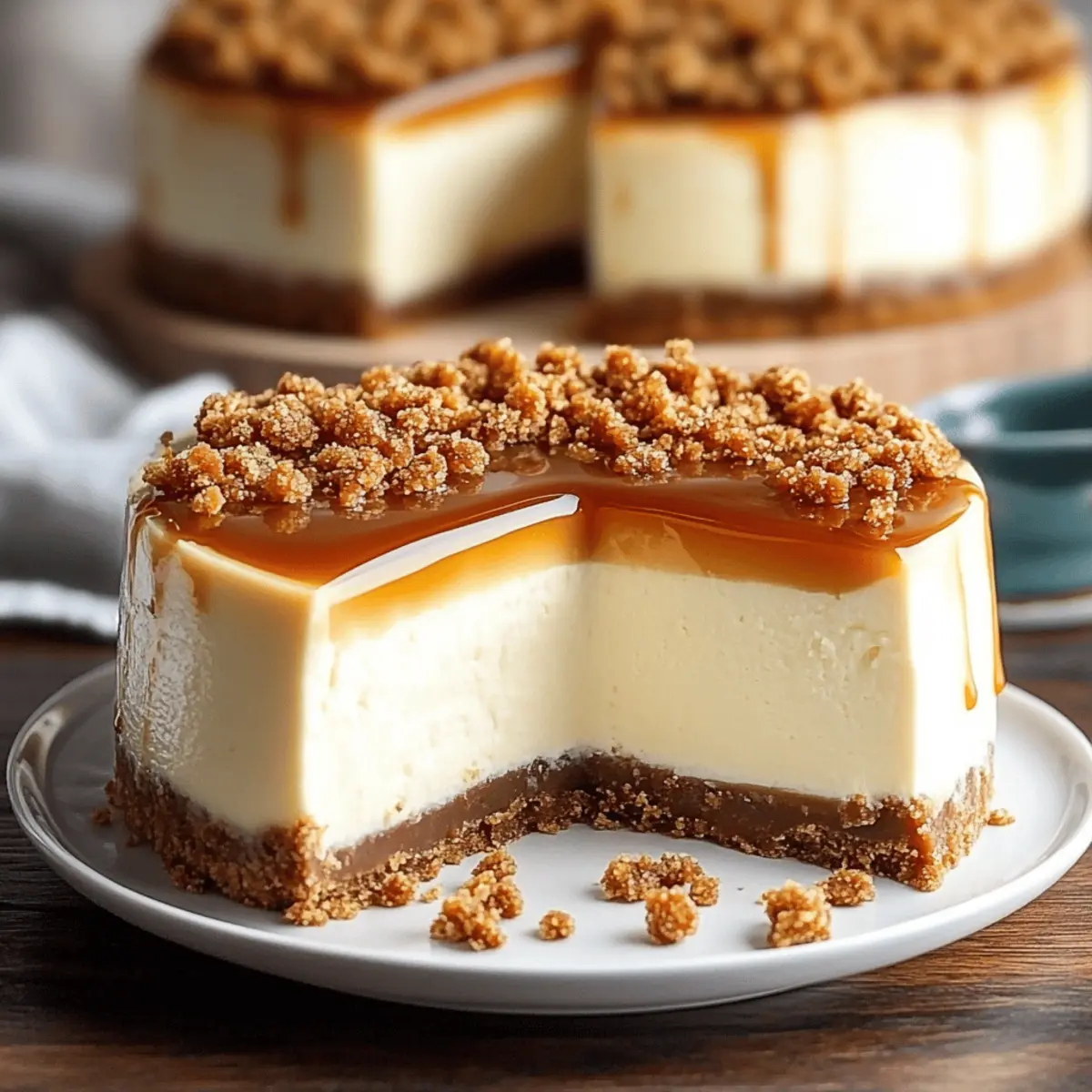Salted Caramel Cheesecake with Toffee Bits