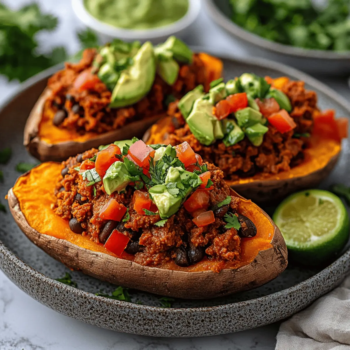 Taco Stuffed Sweet Potatoes