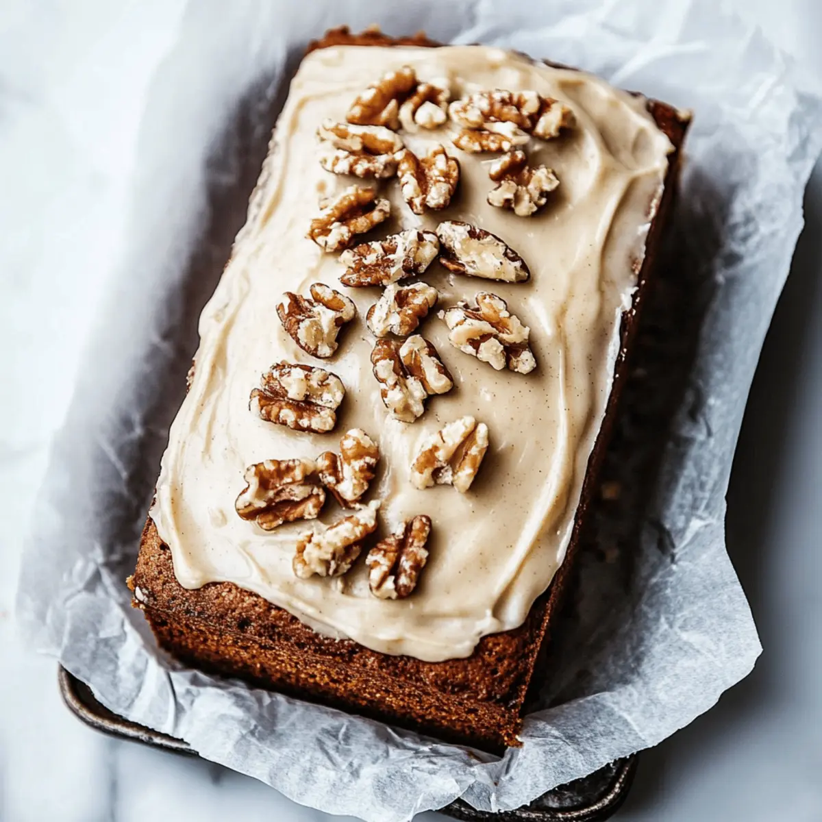 Carrot Cake Banana Bread with Cinnamon Cream Cheese Frosting