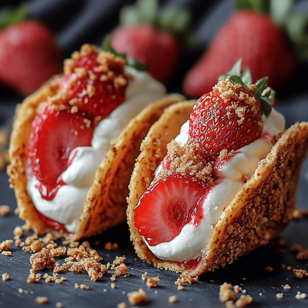 Strawberry Crunch Cheesecake Tacos