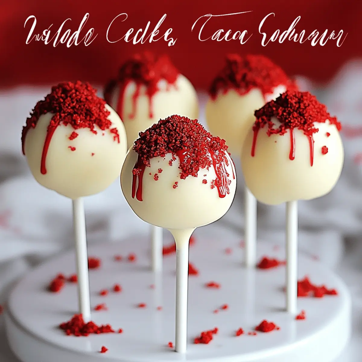 Red Velvet Cheesecake Pops