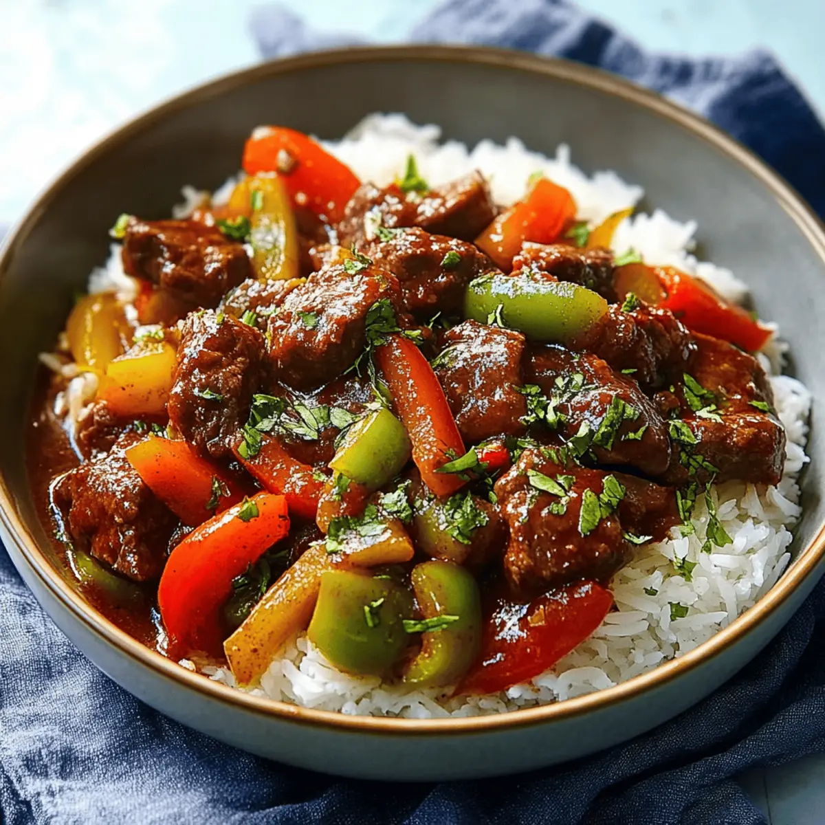 Pepper Steak and Onions