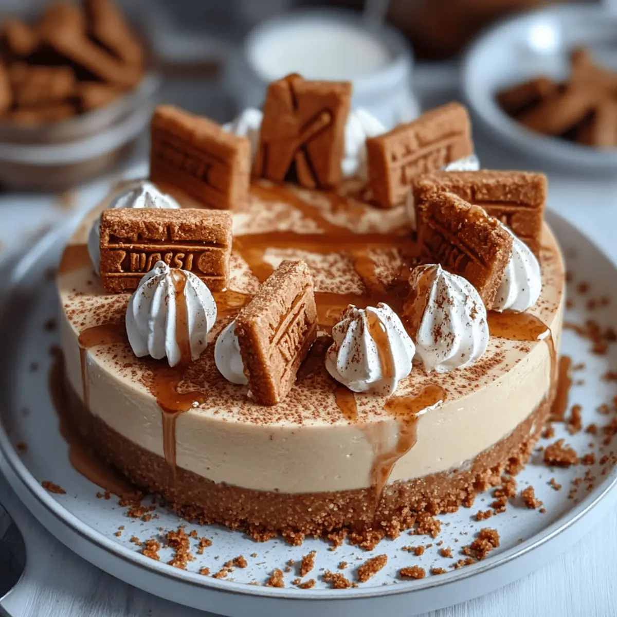 No-Bake Biscoff Cheesecake