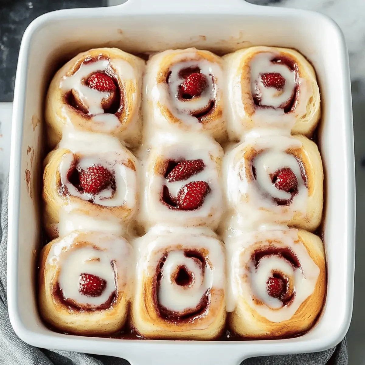 Strawberry Cheesecake Cinnamon Rolls
