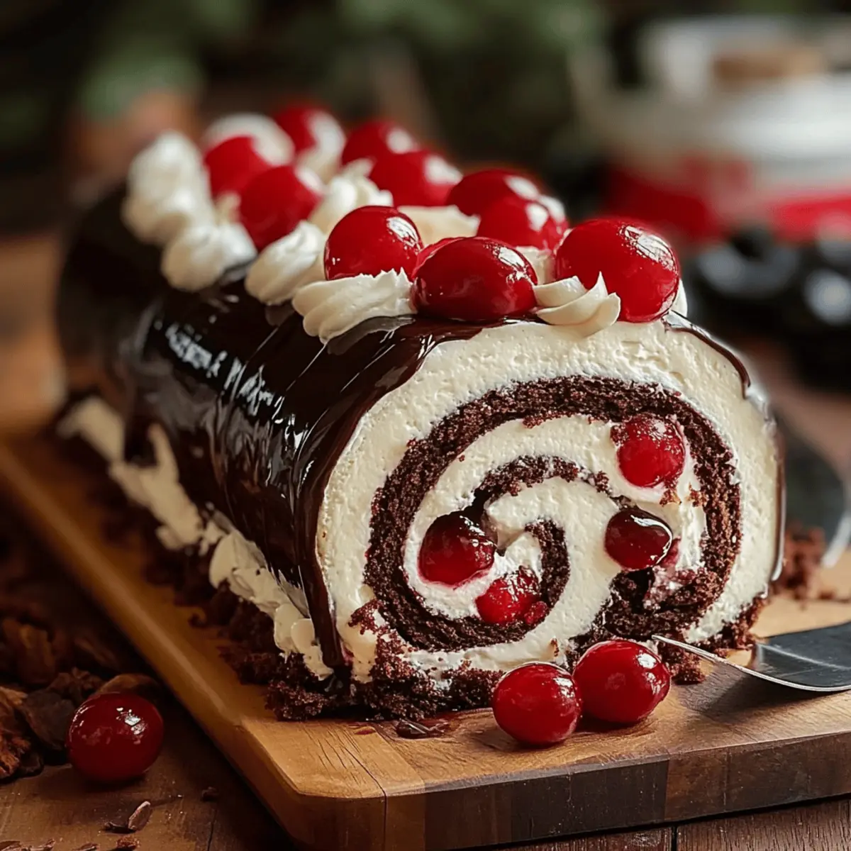 Black Forest Cake Roll