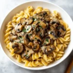 Creamy Mushroom Stroganoff with Egg Noodles