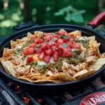 Grilled Chicken Enchilada Campfire Nachos