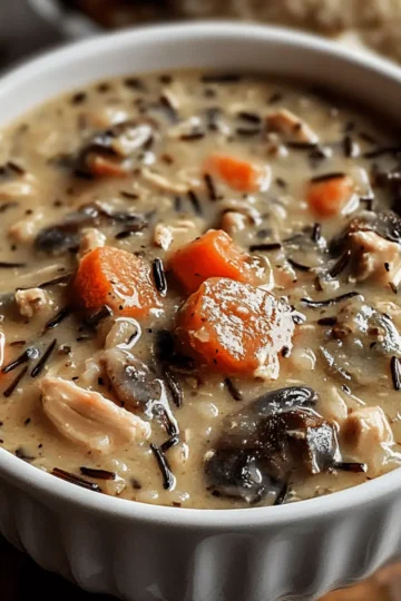 Parmesan Mushroom Chicken and Wild Rice Soup
