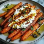 Roasted Carrots with Whipped Ricotta and Spicy Honey Drizzle